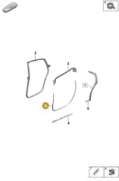 9J1839911 Porsche Outer Door Seal (Self-Adhesive)