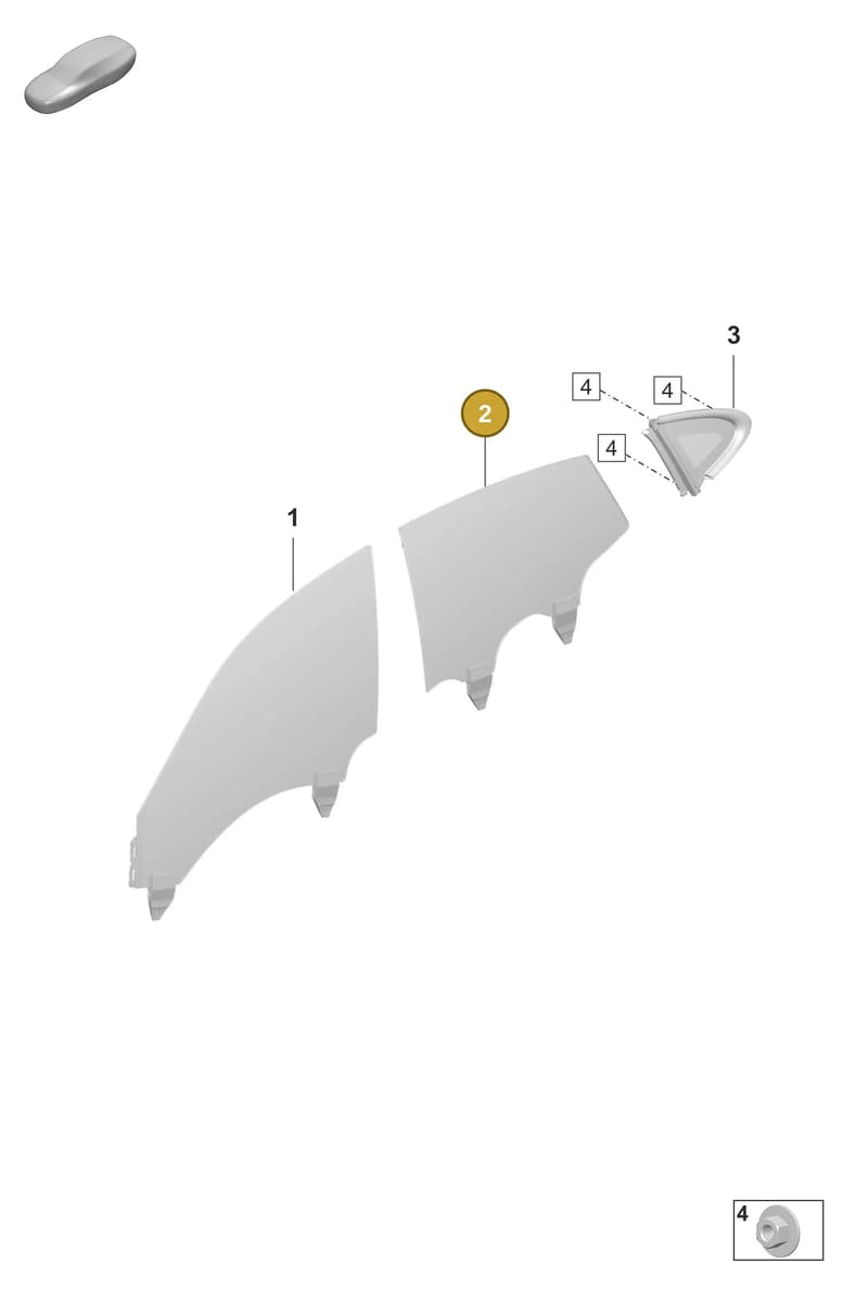 9J1845026F — Porsche Taycan Sport Turismo (2019-2024) diagram p56805010, position 2