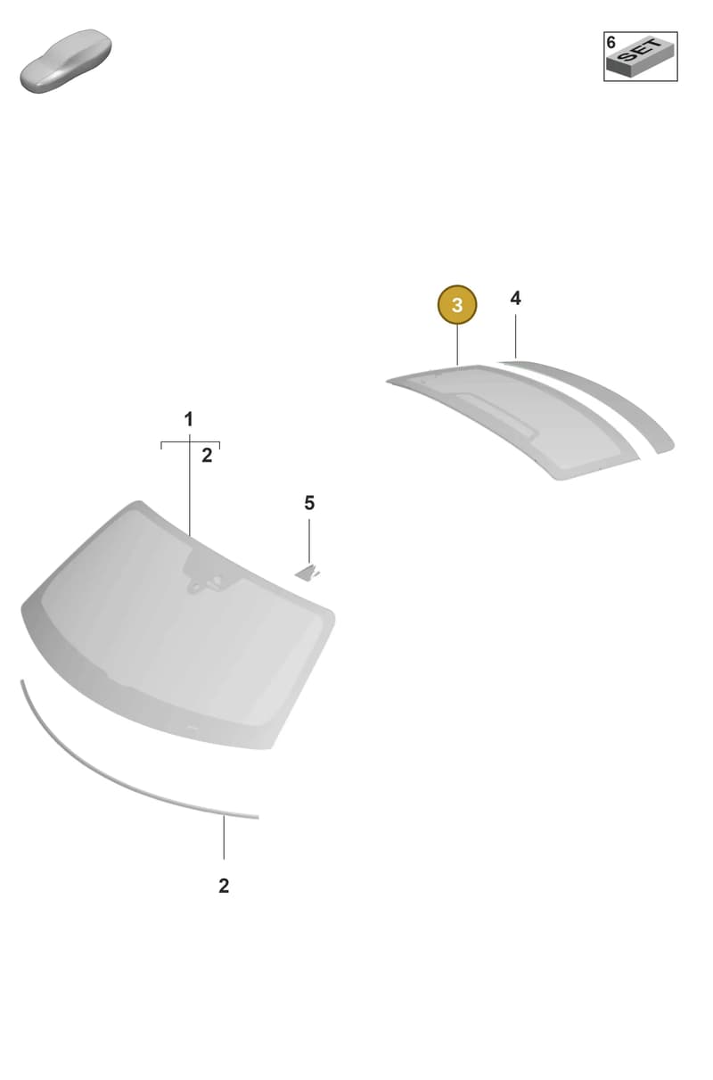 9J1845051APNVB — Porsche Taycan Sport Turismo (2019-2024) diagram p56805000, position 3