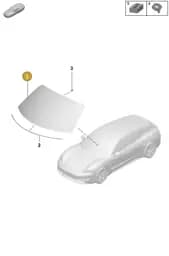 9J1845051APNVB Porsche Rear Window (Not Pretreated NVB)