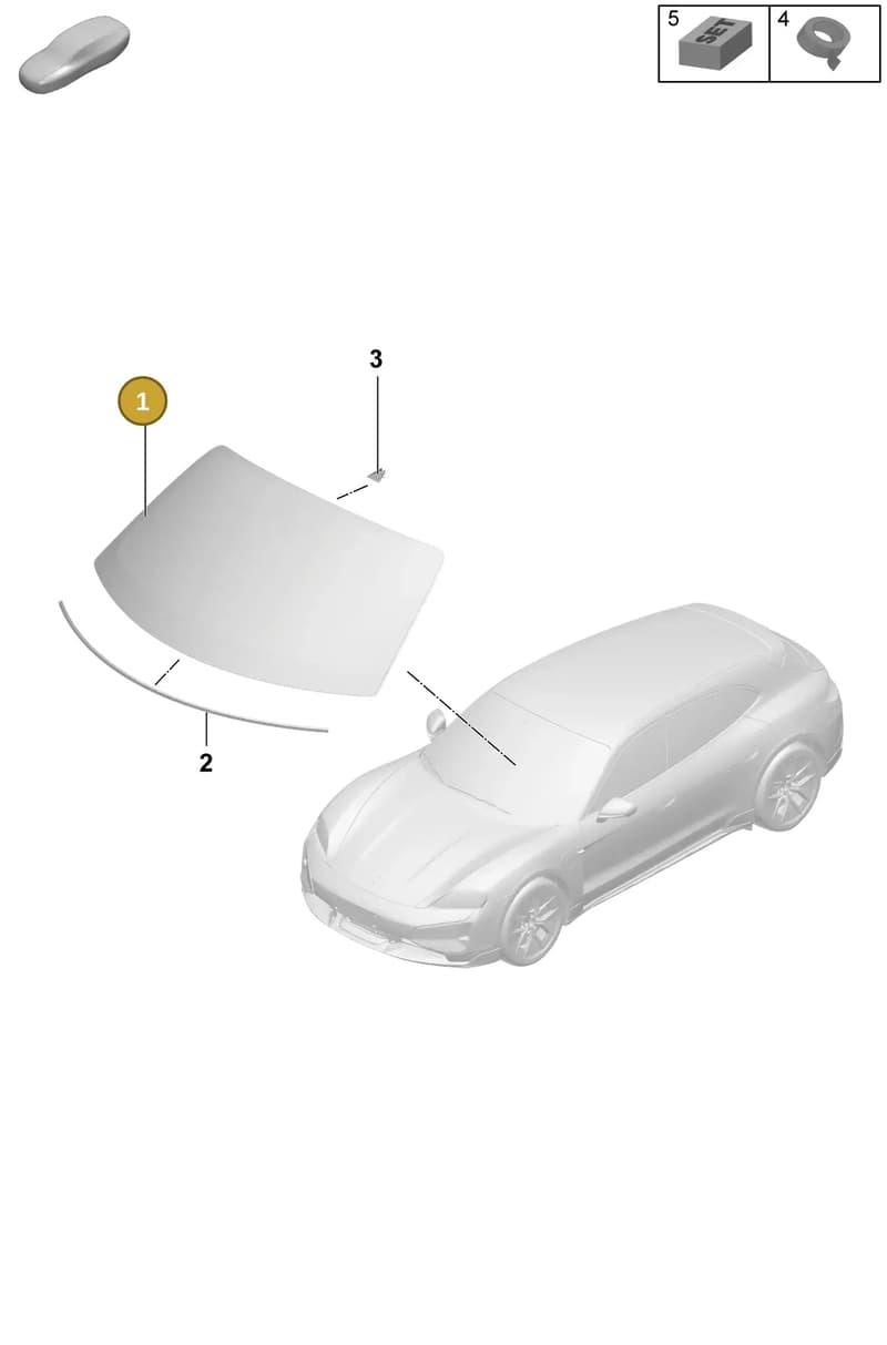 9J1845100FNVB — Porsche Taycan Sport Turismo (2023-2025) diagram p64805000, position 1