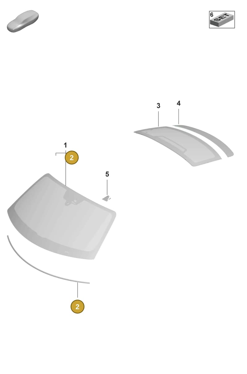 9J1845522 — Porsche Taycan Sport Turismo (2019-2024) diagram p56805000, position 2