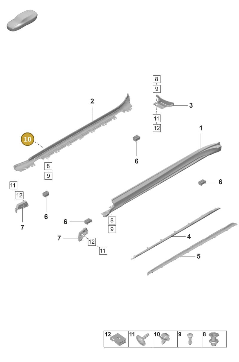 9J1853755 — Porsche Taycan Sport Turismo (2019-2024) diagram p56810250, position 10