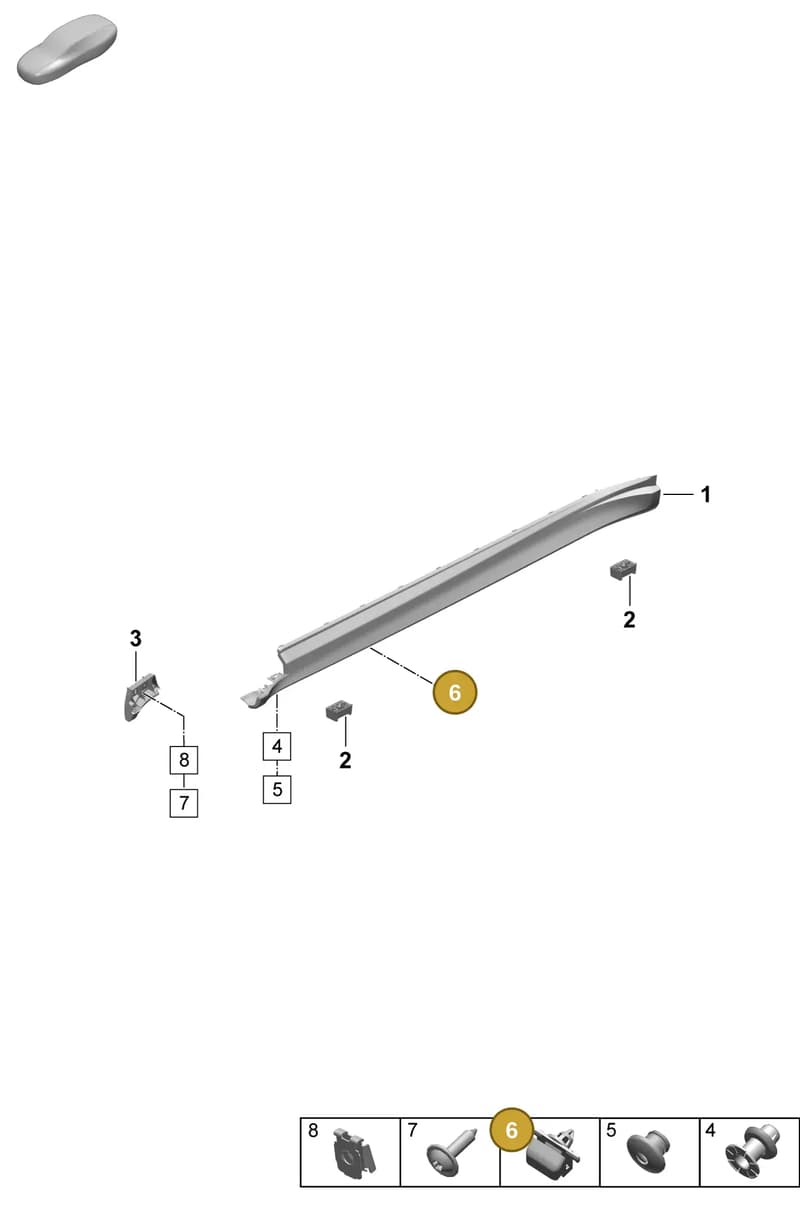 9J1853755 — Porsche Taycan Sport Turismo (2023-2025) diagram p64810250, position 6