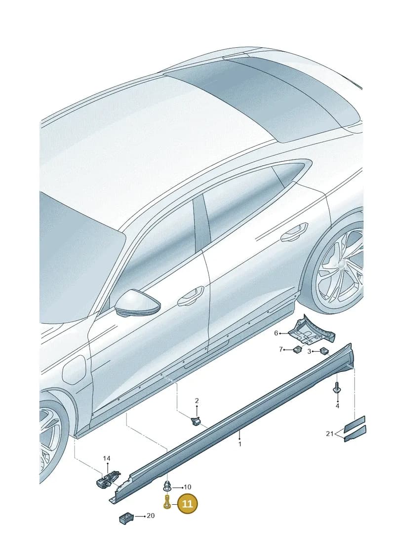 9J1854297 — Audi RS e-tron GT (2020-2025) diagram 4j1853000, position 11