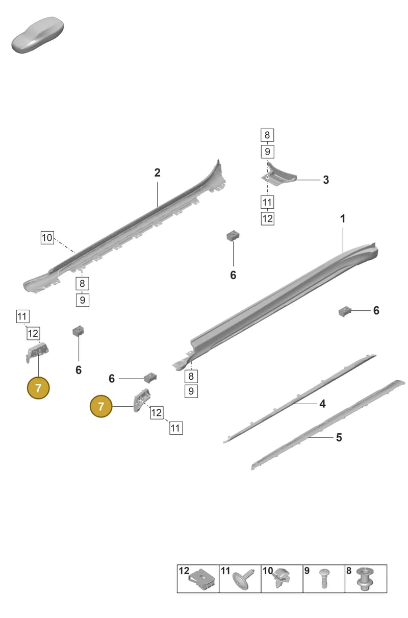 9J1854944 — Porsche Taycan Sport Turismo (2019-2024) diagram p56810250, position 7