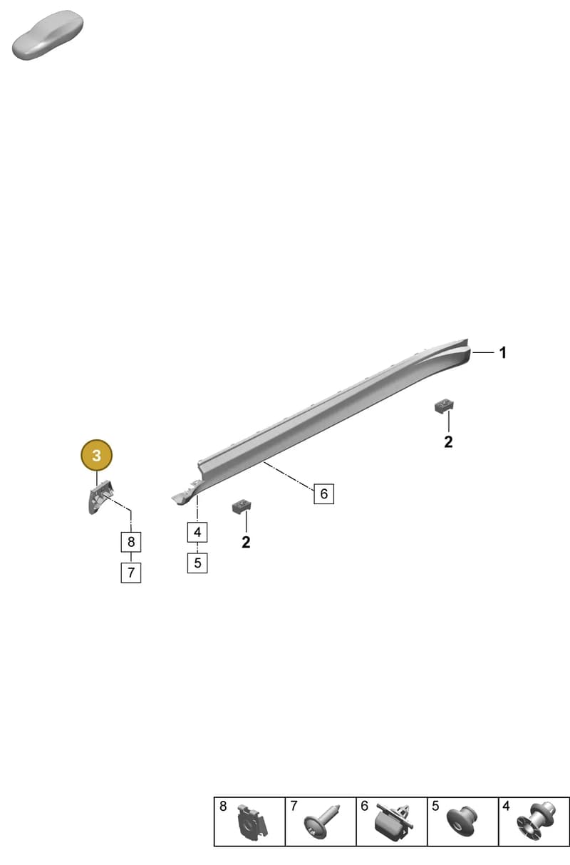 9J1854944 — Porsche Taycan Sport Turismo (2023-2025) diagram p64810250, position 3