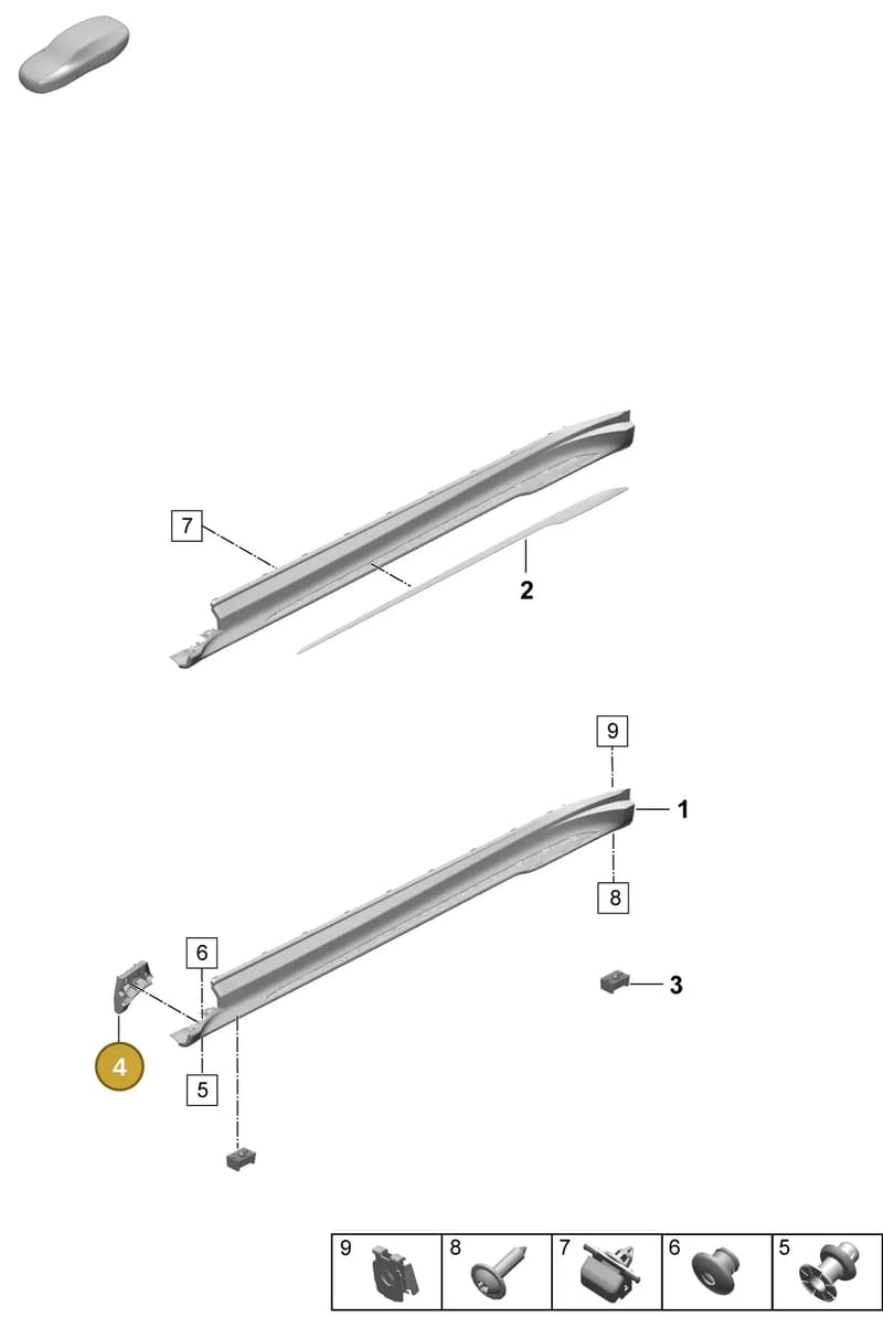 9J1854944 — Porsche Taycan Sport Turismo (2023-2025) diagram p64810295, position 4
