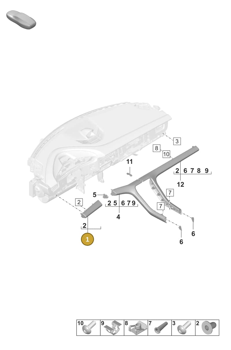 9J1857005EOX7 — Porsche Taycan Sport Turismo (2023-) diagram p56809060, position 1