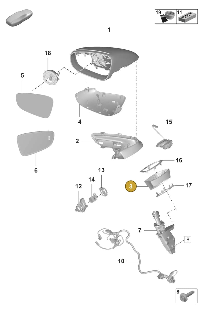 9J1857577CG2X — Porsche Taycan Sport Turismo (2023-) diagram p56809500, position 3