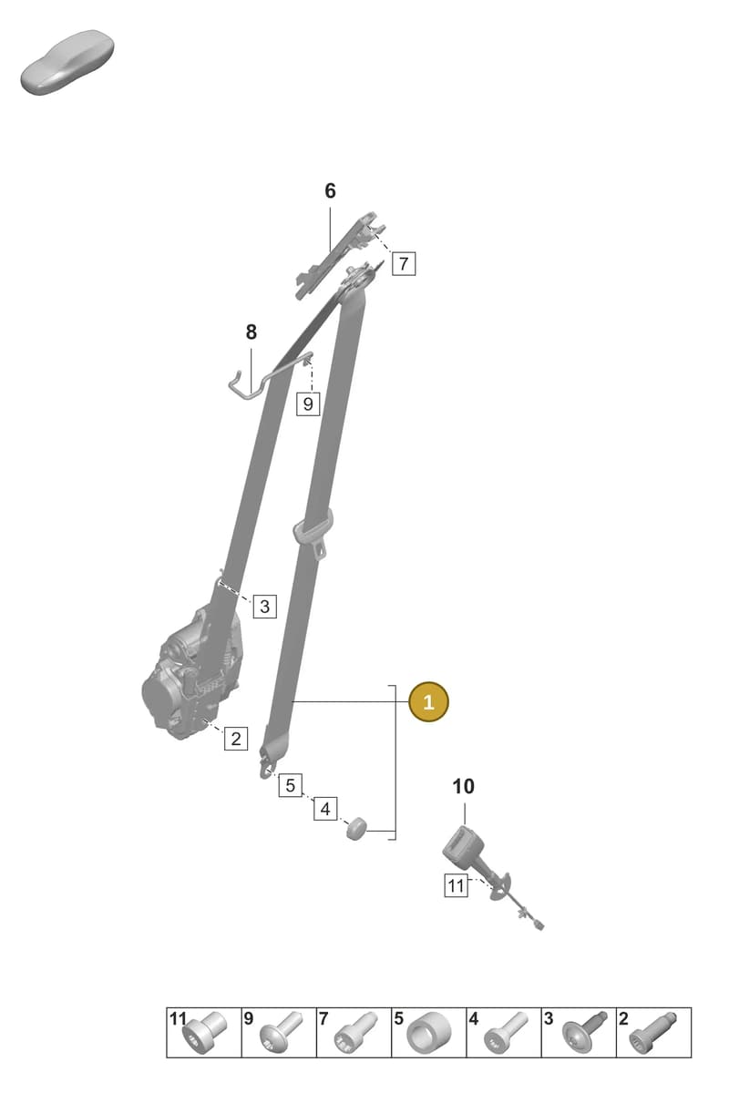 9J1857706FOG6 — Porsche Taycan Sport Turismo (2019-2024) diagram p56812000, position 1