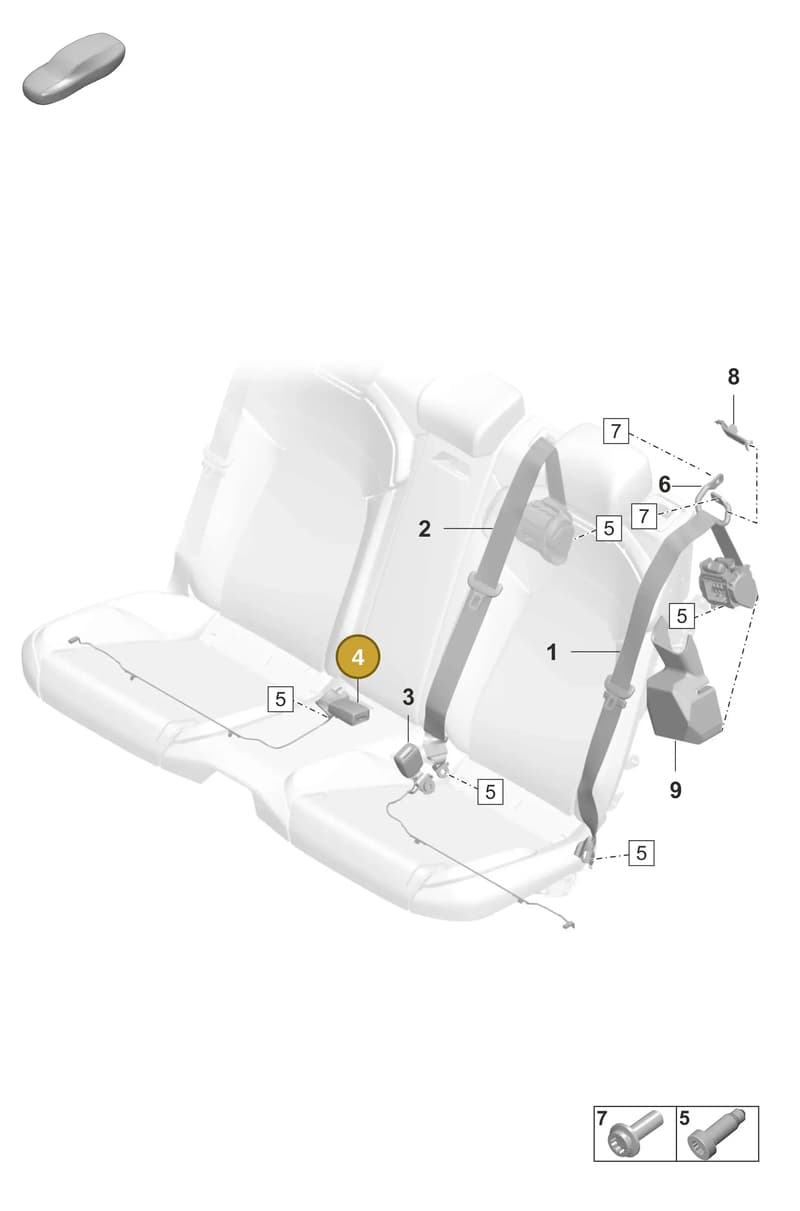9J1857740B — Porsche Taycan Sport Turismo (2023-2025) diagram p56812100, position 4