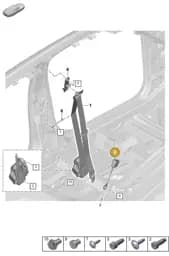 9J1857755D Porsche Belt Latch