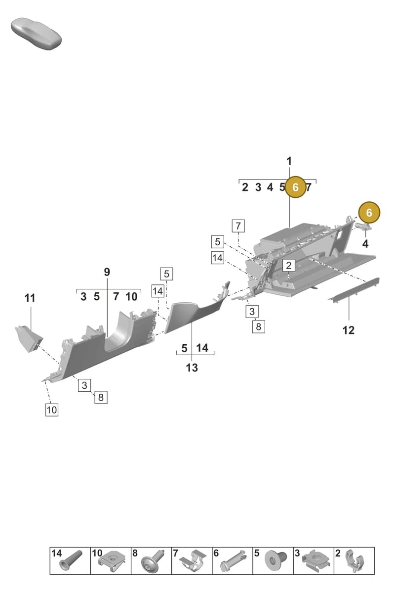 9J1857757 — Porsche Taycan Sport Turismo (2023-2025) diagram p56809080, position 6
