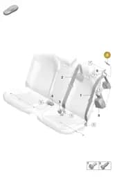9J1857781A Porsche Seat Belt Guide