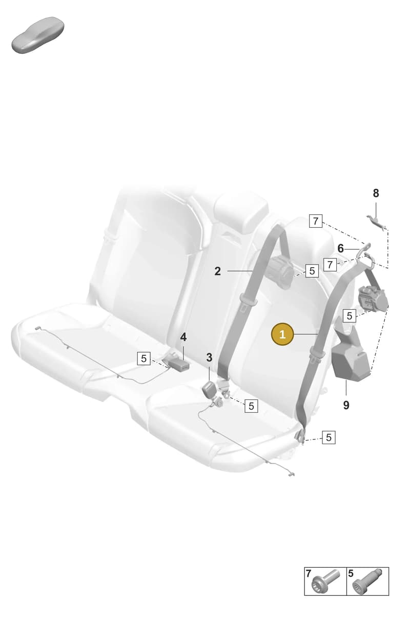 9J1857806MM3C — Porsche Taycan Sport Turismo (2019-2024) diagram p56812100, position 1