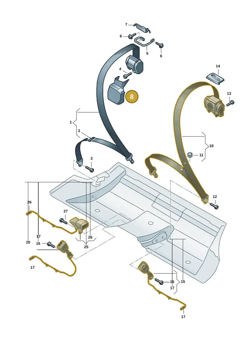 9J1857958 — Audi RS e-tron GT (2020-2025) diagram 4j1857700, position 8