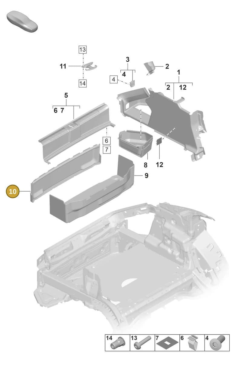 9J1863099AAY1 — Porsche Taycan Sport Turismo (2023-) diagram p56807500, position 10