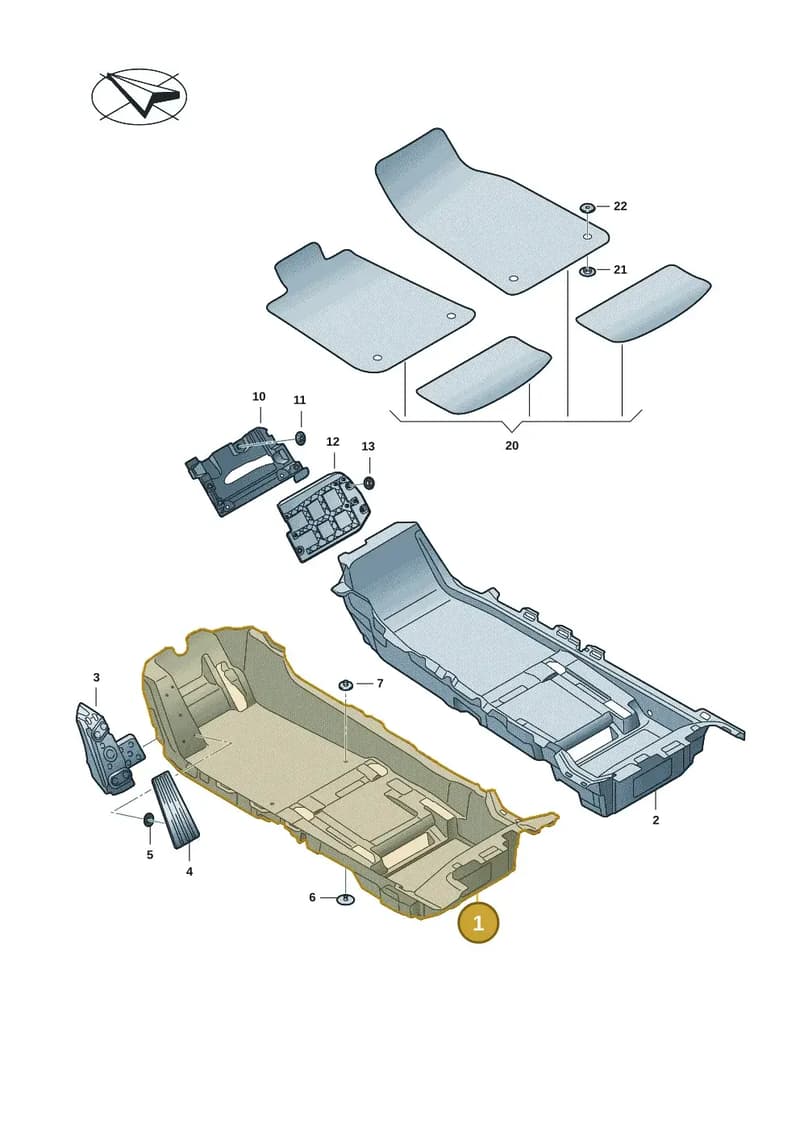 9J1863101C9M0 — Audi RS e-tron GT (2020-2025) diagram 4j1863000, position 1