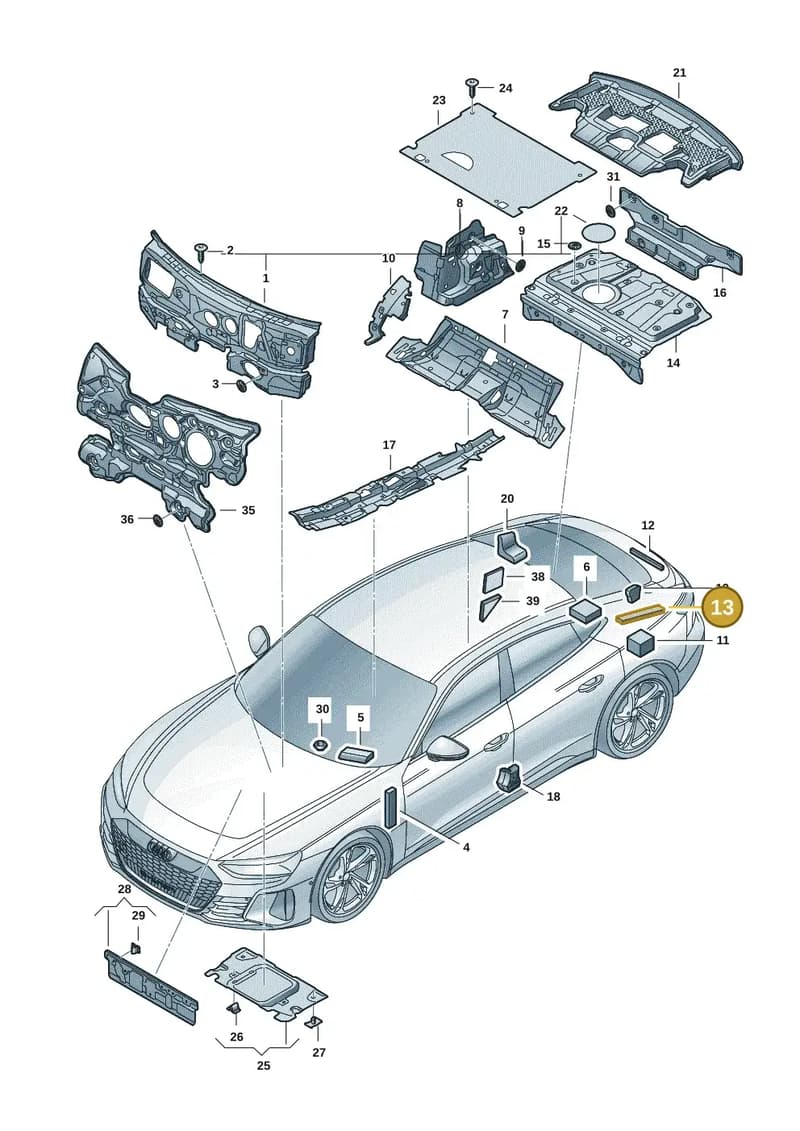 9J1863559A — Audi RS e-tron GT (2020-2025) diagram 4j1863200, position 13
