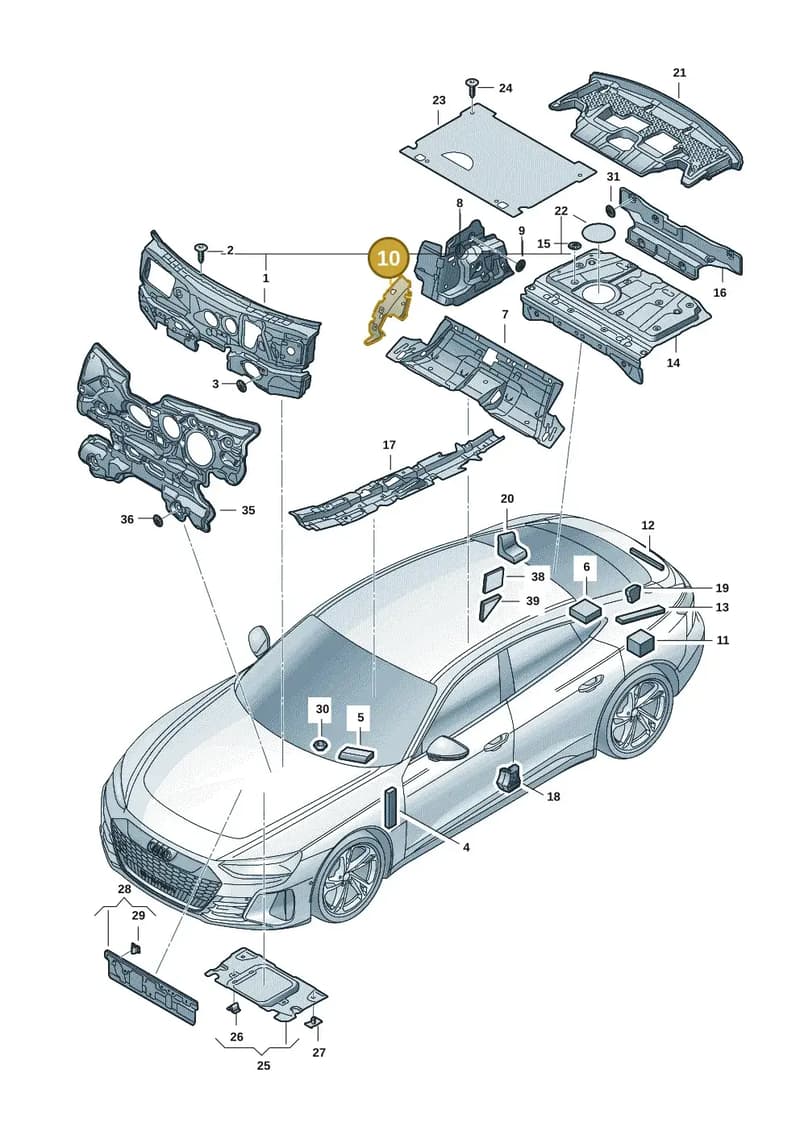9J1864930 — Audi RS e-tron GT (2020-2025) diagram 4j1863200, position 10