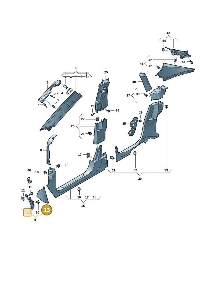 9J1867937B1E0 — Audi RS e-tron GT (2020-2025) diagram 4j1867650, position 13
