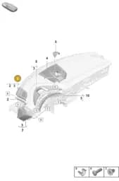 9J1868147OU6 Porsche Loudspeaker Trim (Slate Grey OU6)