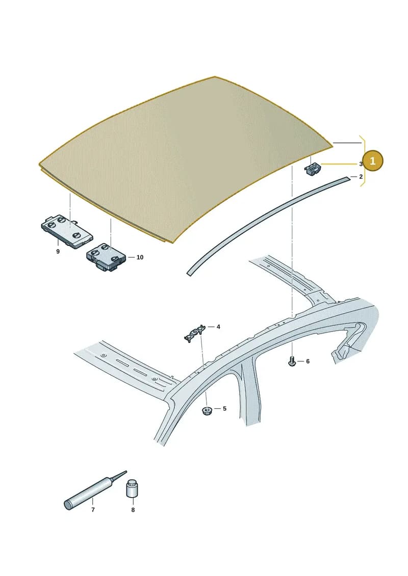9J1877069BY041 — Audi RS e-tron GT (2020-2025) diagram 4j1877000, position 1