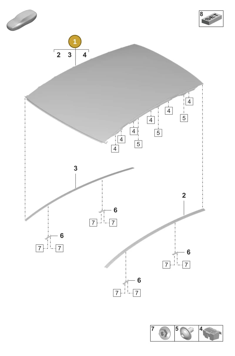 9J1877069Y041 — Porsche Taycan Sport Turismo (2019-2024) diagram p56811000, position 1
