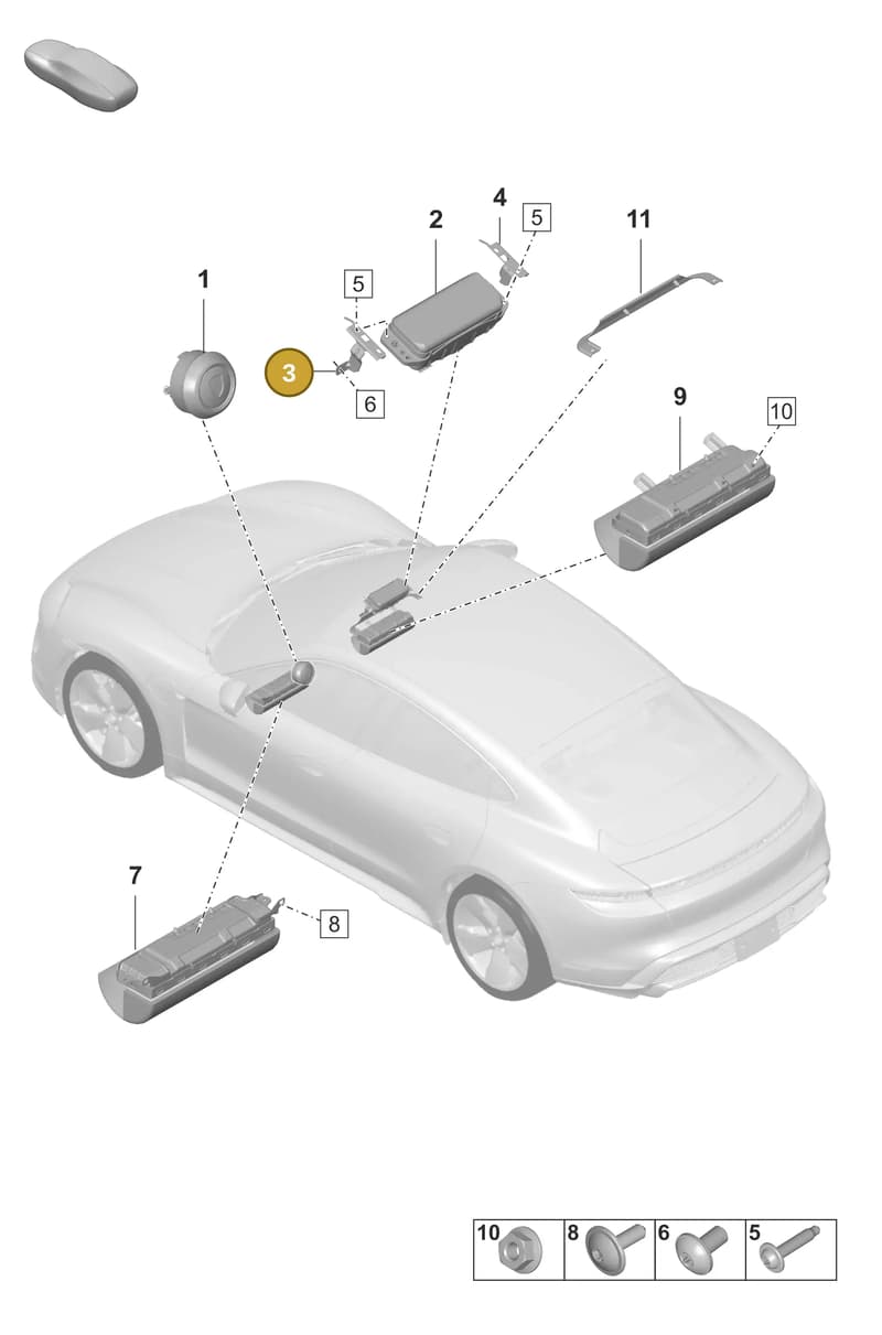 9J1880571 — Porsche Taycan Sport Turismo (2023-2025) diagram p56812500, position 3