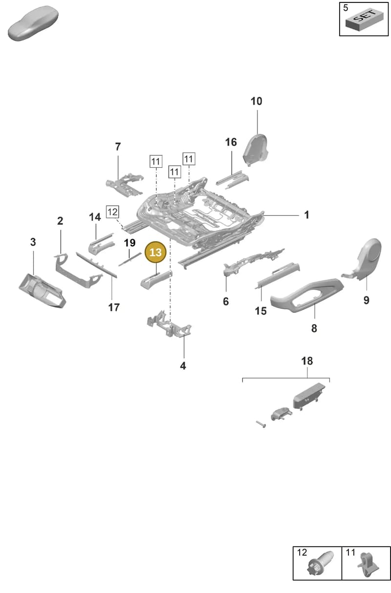 9J18813471E0 — Porsche Taycan Sport Turismo (2019-2024) diagram p56817120, position 13