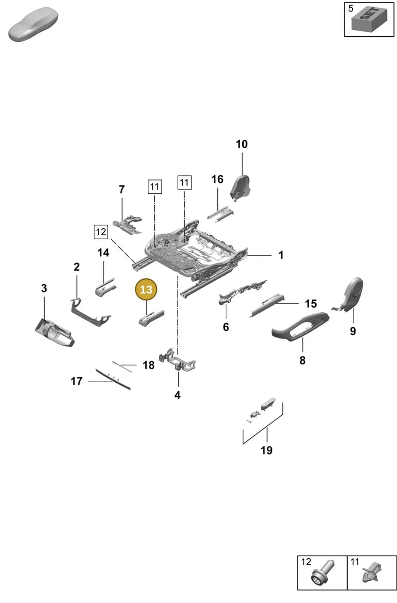 9J18813481E0 — Porsche Taycan Sport Turismo (2023-) diagram p64817120, position 13