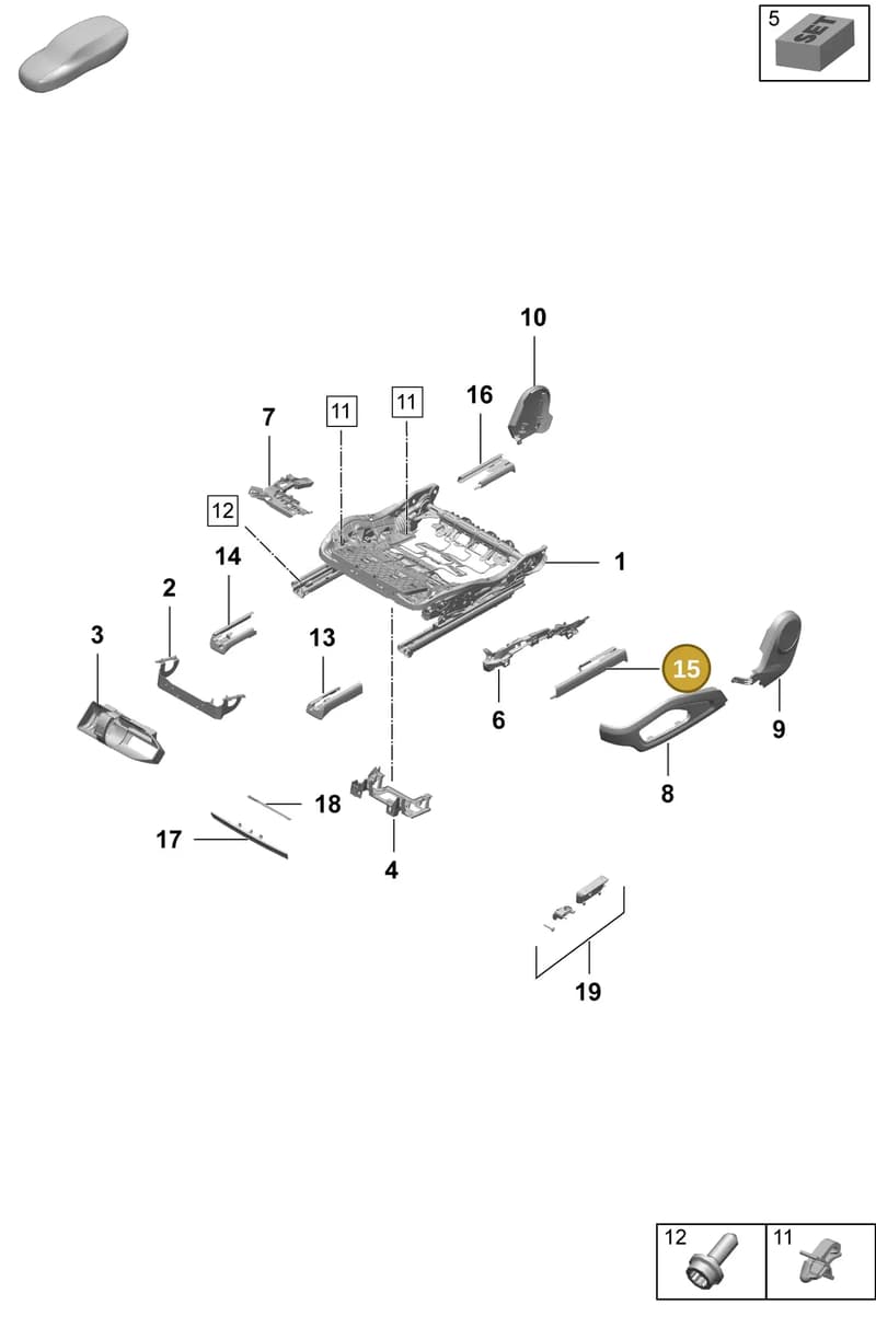 9J18814771E0 — Porsche Taycan Sport Turismo (2023-) diagram p64817120, position 15