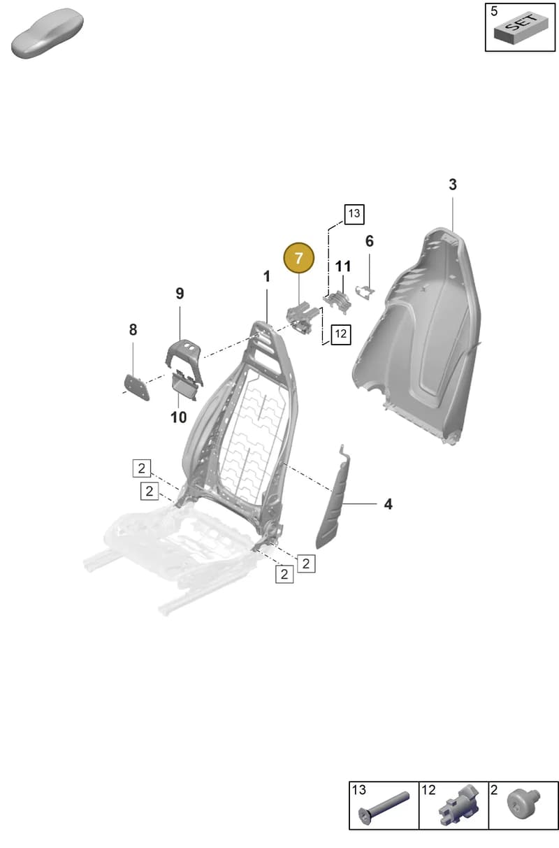 9J1881571 — Porsche Taycan Sport Turismo (2023-2025) diagram p56817000, position 7