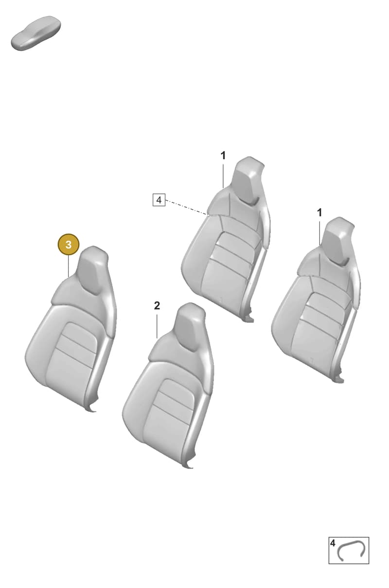 9J1881806MIE6 — Porsche Taycan Sport Turismo (2023-2025) diagram p56817300, position 3