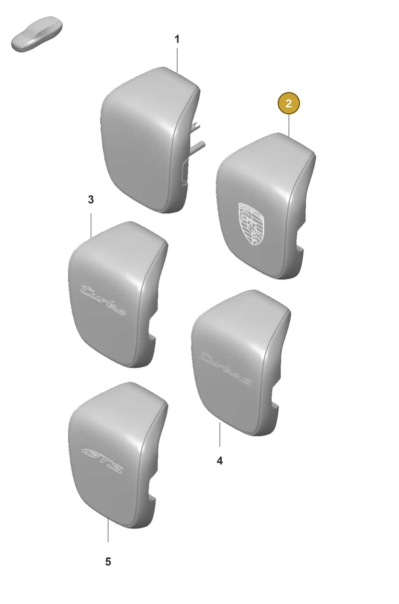 9J1881901ABOT2 — Porsche Taycan Sport Turismo (2019-2024) diagram p56817220, position 2
