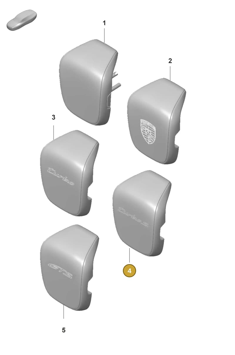 9J1881901AFOG6 — Porsche Taycan Sport Turismo (2019-2024) diagram p56817220, position 4