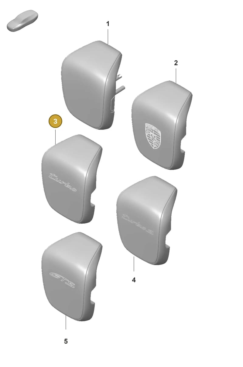 9J1881901AGOZ5 — Porsche Taycan Sport Turismo (2019-2024) diagram p56817220, position 3