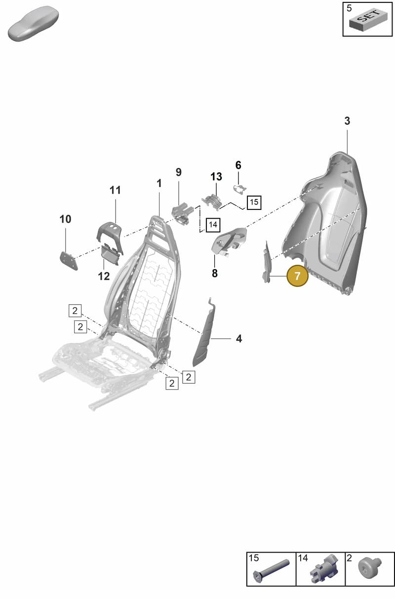 9J1881989A — Porsche Taycan Sport Turismo (2023-2025) diagram p56817020, position 7