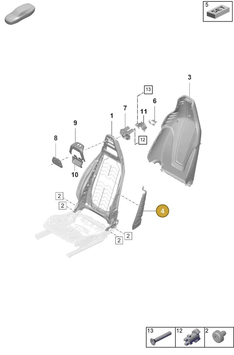 9J1882353A — Porsche Taycan Sport Turismo (2023-2025) diagram p56817000, position 4