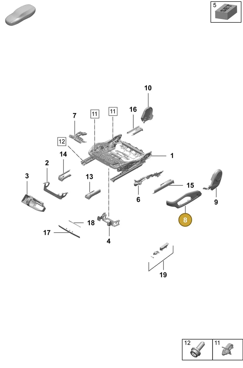9J1882523OH5 — Porsche Taycan Sport Turismo (2023-) diagram p64817120, position 8