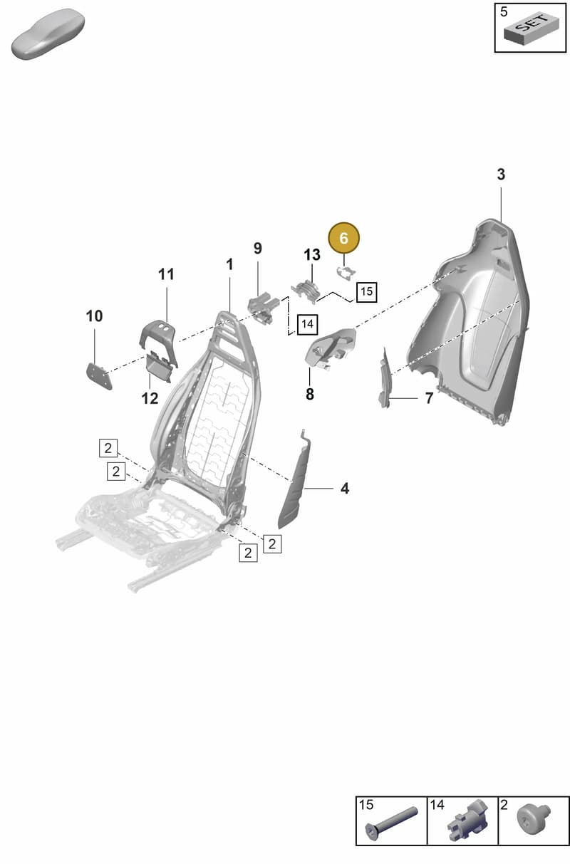 9J1882607 — Porsche Taycan Sport Turismo (2023-2025) diagram p56817020, position 6