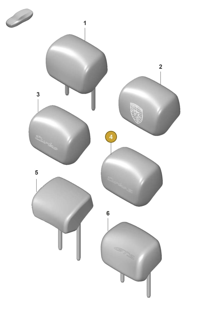 9J1885901BHOT2 — Porsche Taycan Sport Turismo (2019-2024) diagram p56818220, position 4