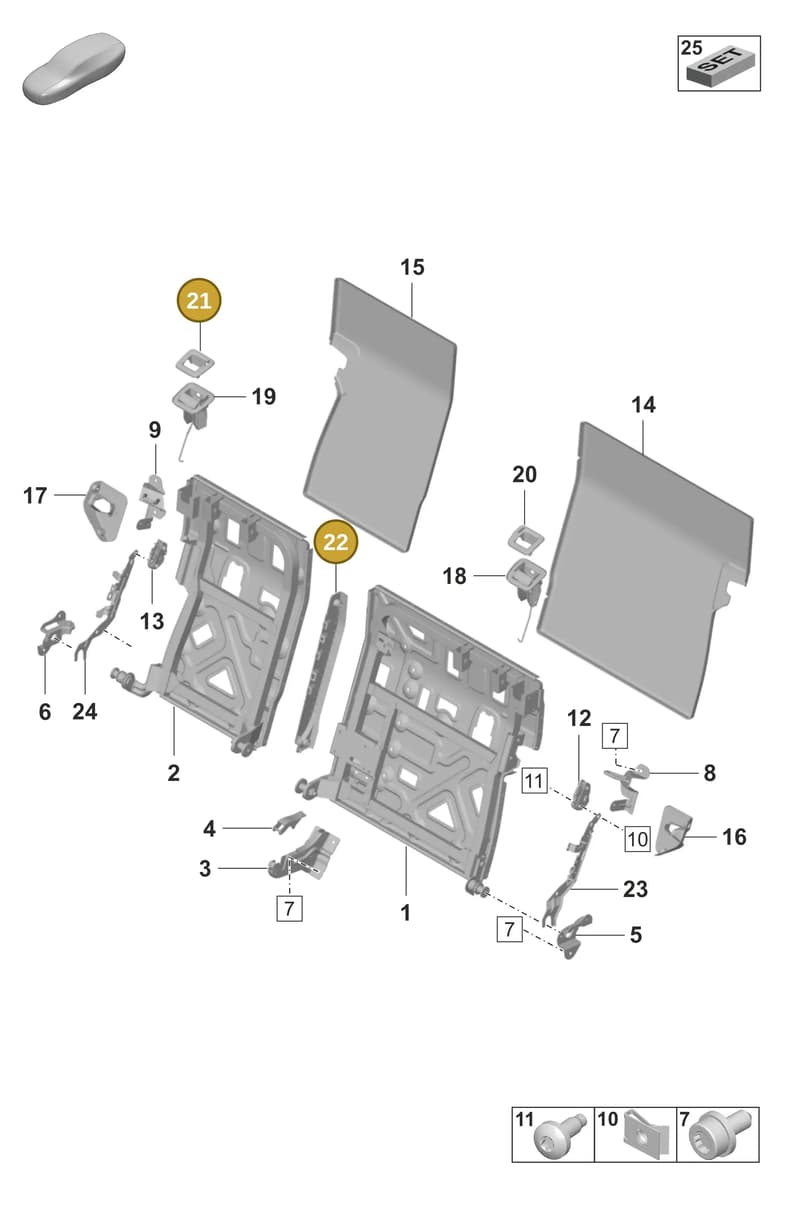 9J1885943OS1 — Porsche Taycan Sport Turismo (2023-) diagram p56818000, position 21+22