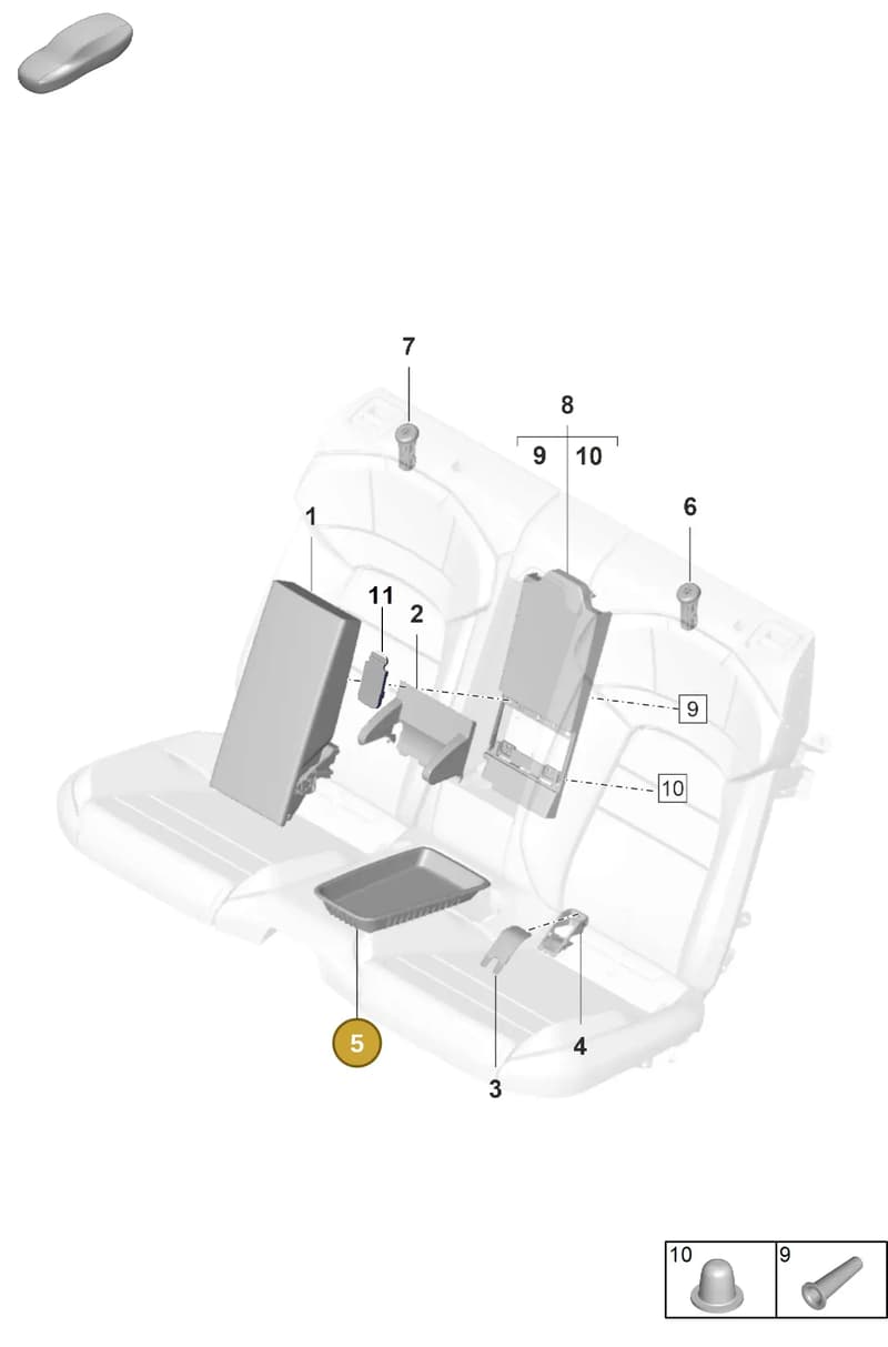 9J1885993OW4 — Porsche Taycan Sport Turismo (2023-) diagram p56818600, position 5