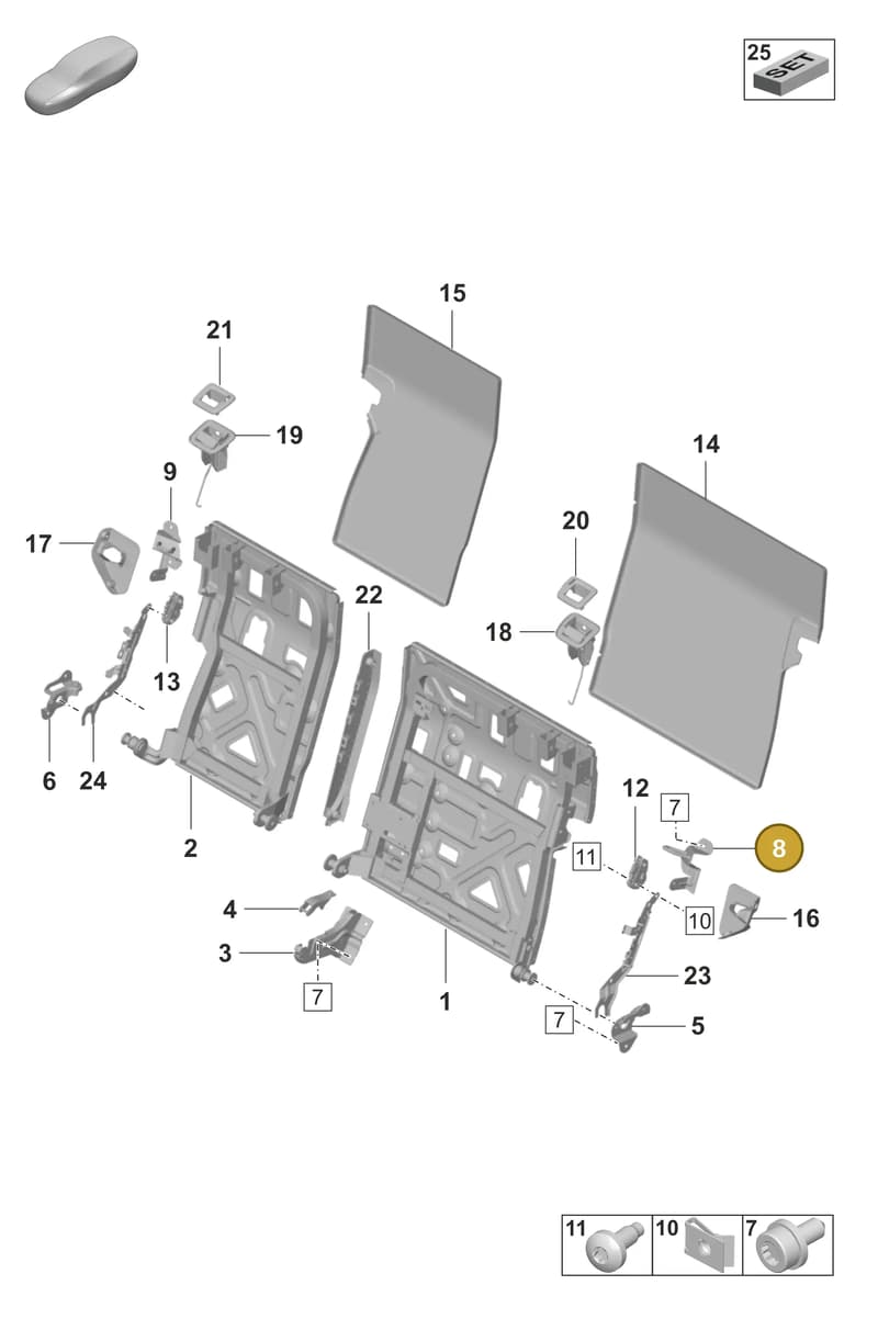9J1886161 — Porsche Taycan Sport Turismo (2023-2025) diagram p56818000, position 8