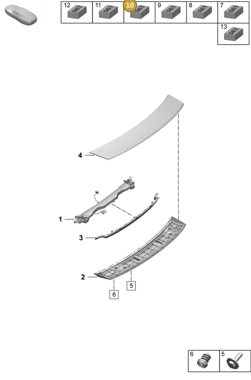 9J1898013 — Porsche Taycan Sport Turismo (2023-2025) diagram p64803150, position 10