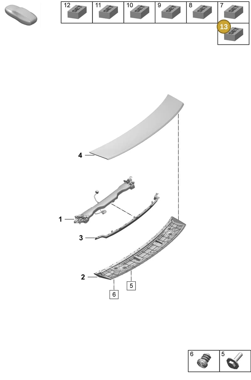 9J1898026 — Porsche Taycan Sport Turismo (2023-2025) diagram p64803150, position 13