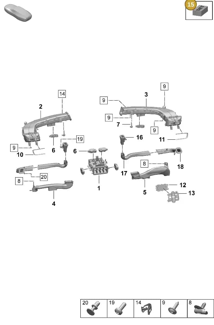 9J1898030 — Porsche Taycan Sport Turismo (2023-2025) diagram p64813101, position 15