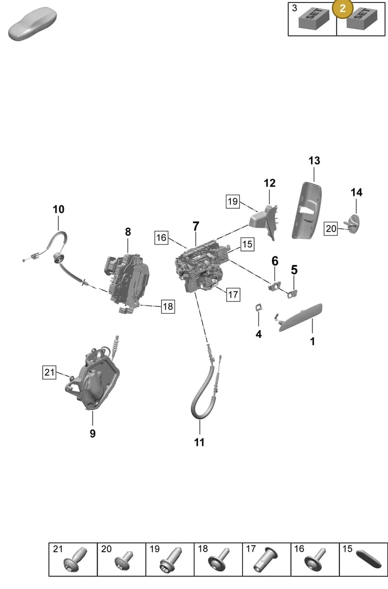 9J1898039 — Porsche Taycan Sport Turismo (2023-2025) diagram p64804200, position 2
